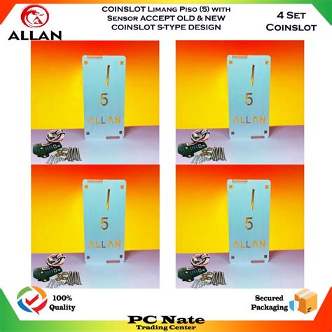 5 peso coin slot with box